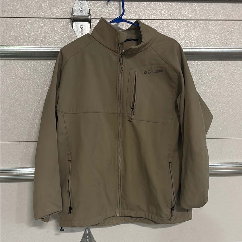 Columbia Tan Performance Jacket High Collar Durab… - image 1